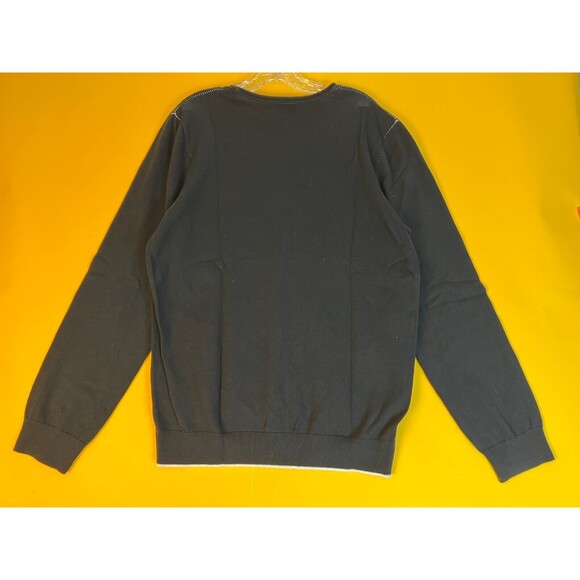 Adriano Goldschmied Cedic Crew Sweater Mens XL Black La Nouvelle Vague $198 NWT - Picture 3 of 8